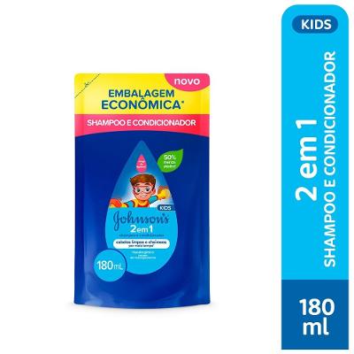 Shampoo E Condicionador Johnsons 2 Em 1 Kids Refil 180ml