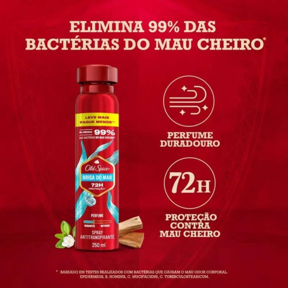 Desodorante Spray Antitranspirante Old Spice Brisa Do Mar 250ml - 3