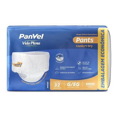 Roupa Íntima Unissex Panvel Vida Plena Pants G/eg 32 Unidades