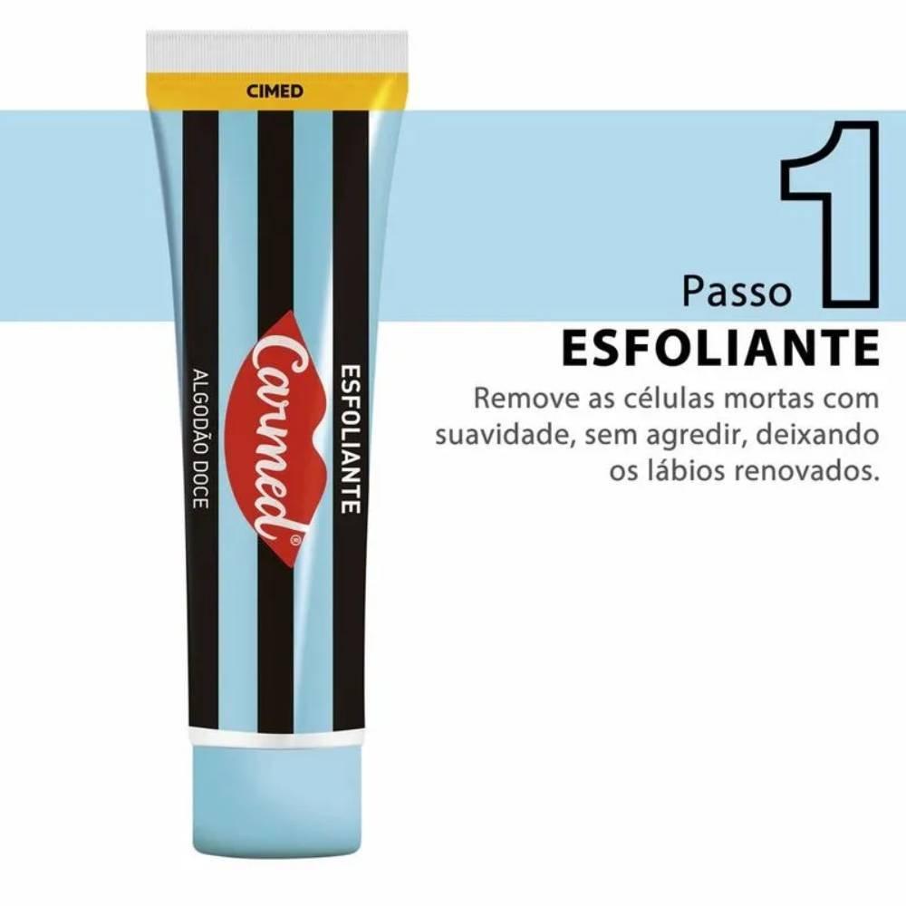 Kit Carmed Sos Hidratante Labial Algodão Doce Esfoliante 10g + Ultra Gloss 10g - 3
