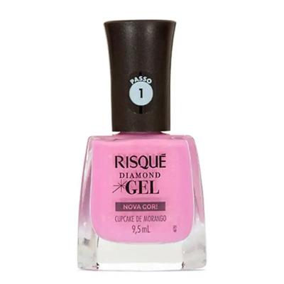 Esmalte Risqué Diamond Gel Cupcake De Morango Cremoso 9,5ml