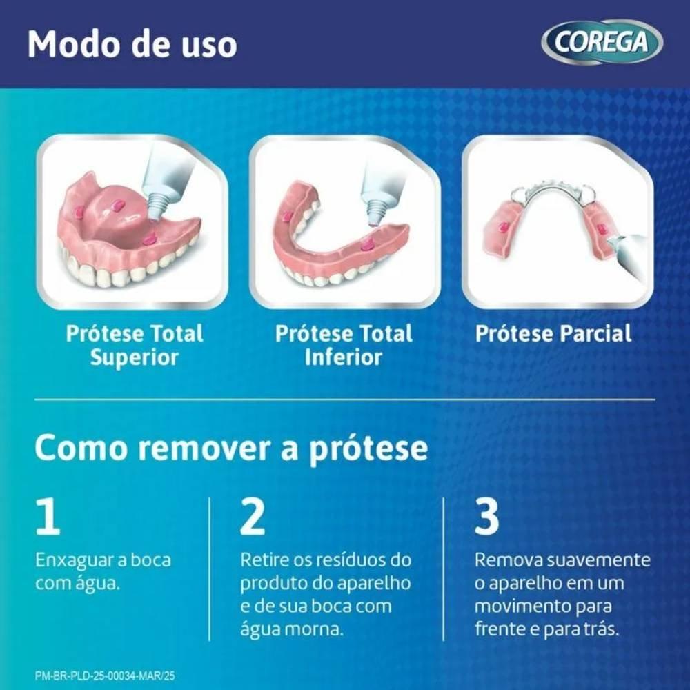 Kit Fixador De Prótese Ultra Corega Tripla Ação 70g + 20g - 3