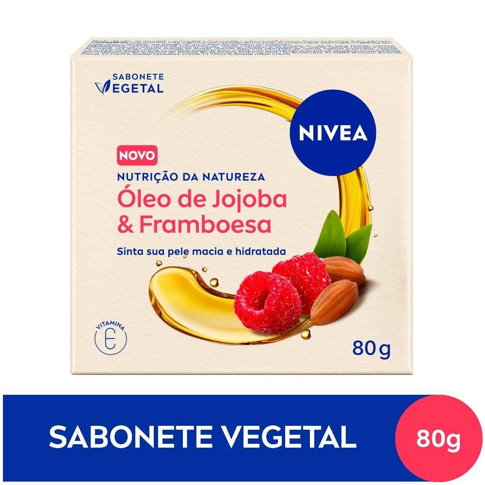 Sabonete Corporal Vegetal Em Barra Nivea Nutrição Da Natureza Óleo De Jojoba E Framboesa 80g - 1