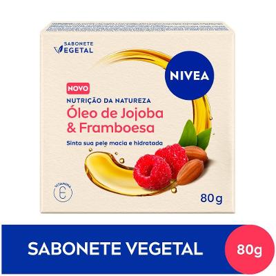 Sabonete Corporal Vegetal Em Barra Nivea Nutrição Da Natureza Óleo De Jojoba E Framboesa 80g