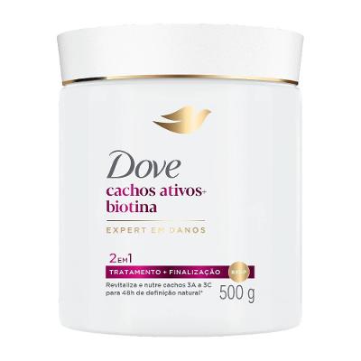 Máscara Capilar Dove Cachos Ativos + Biotina Expert Em Danos 500g