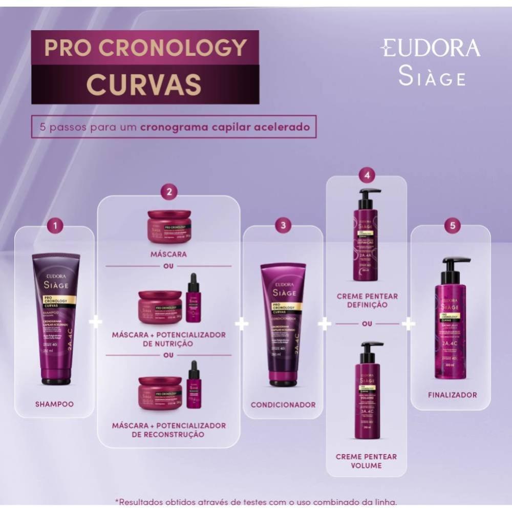 Creme Para Pentear Volume Siage Pro Cronology Curvas 300ml - 4
