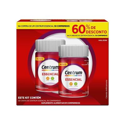 Kit Centrum Essencial Multivitamínico Adulto Energia E Imunidade 60 Comprimidos