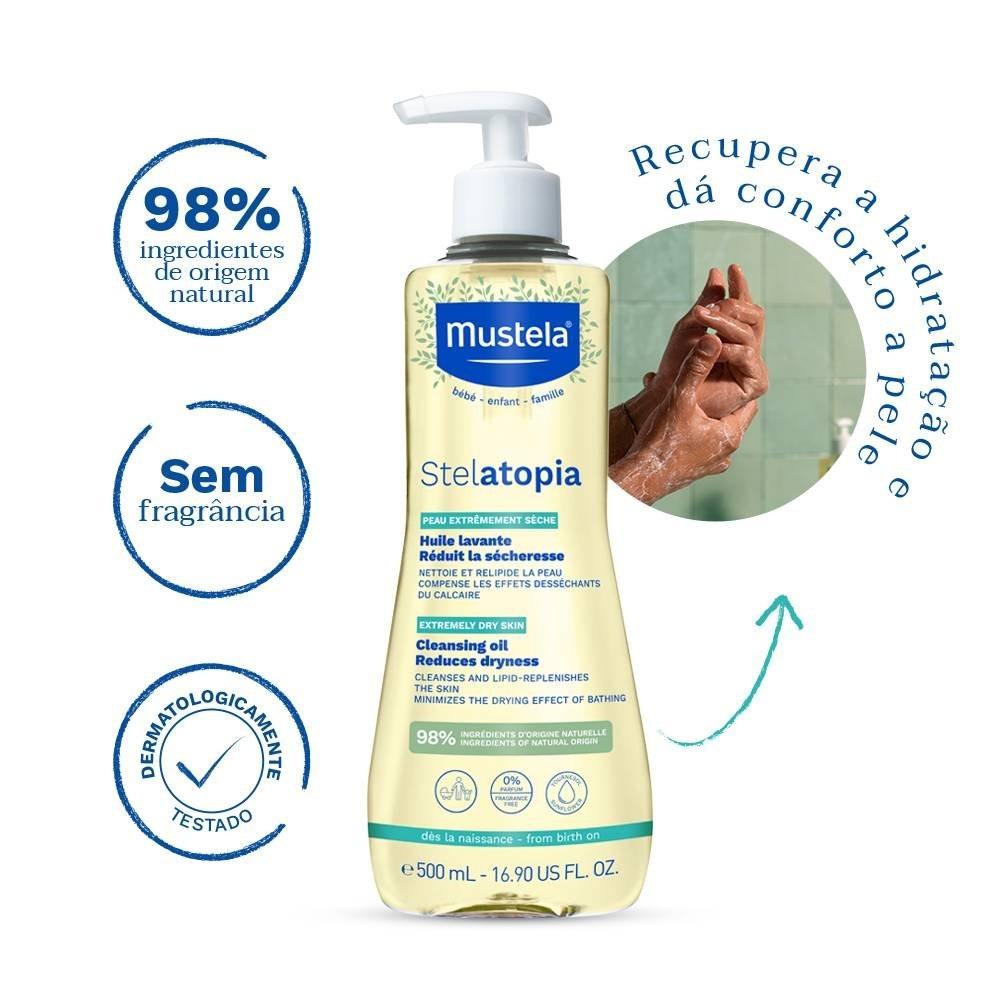 Óleo Corporal De Banho Mustela Stelatopia 500ml - 3
