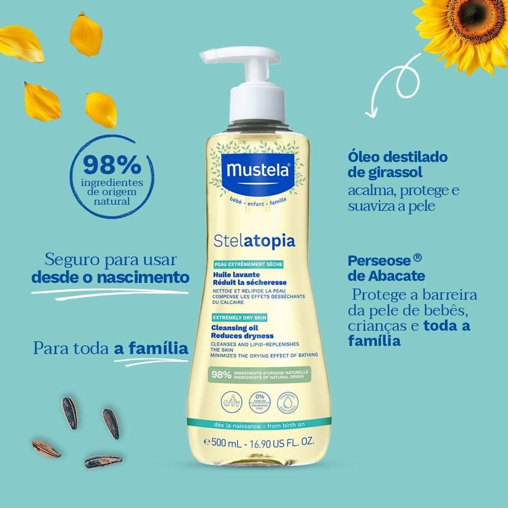 Óleo Corporal De Banho Mustela Stelatopia 500ml - 4