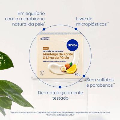 Kit Sabonete Em Barra Vegetal Nivea Nutrição Da Natureza Manteiga De Karité E Lima 6 Unidades De 80g