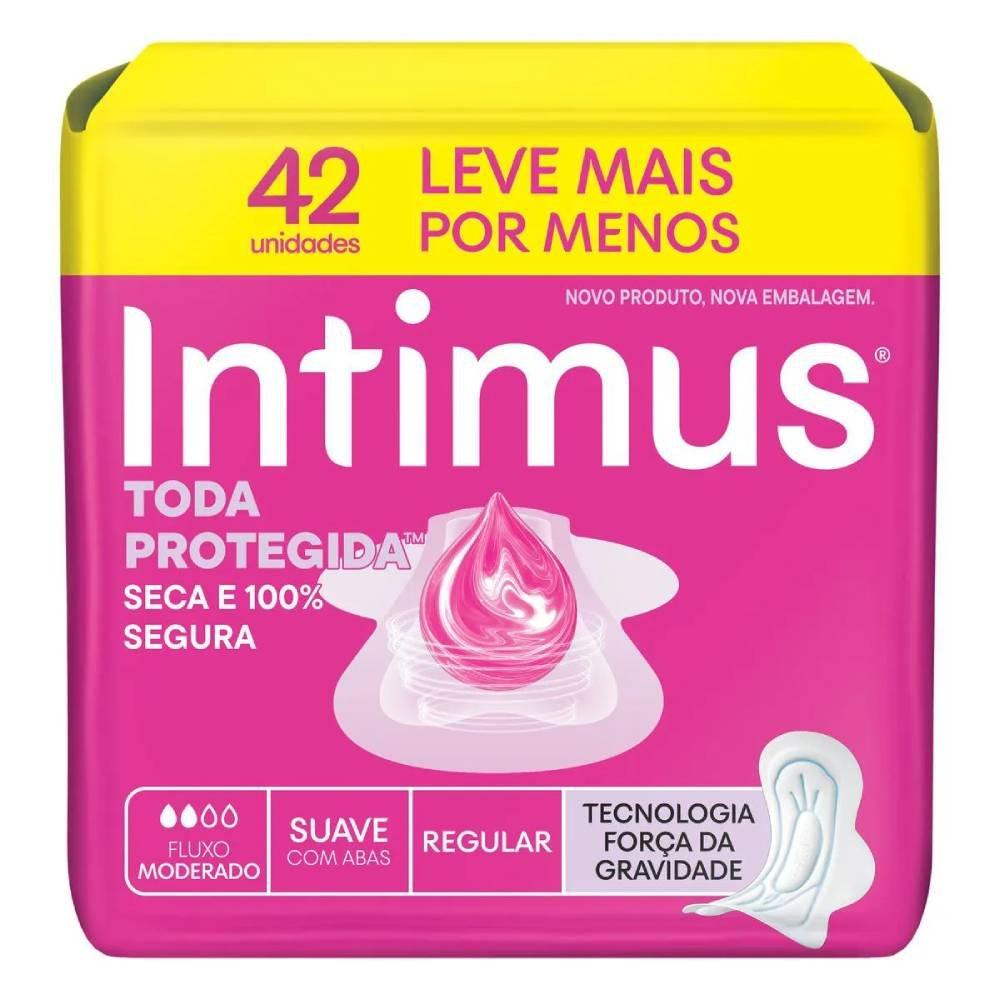 Absorvente Externo Intimus Toda Protegida Cobertura Suave Com Abas 42 Unidades - 1