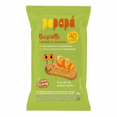Biscoito Infantil Papapá Laranja E Cenoura 60g