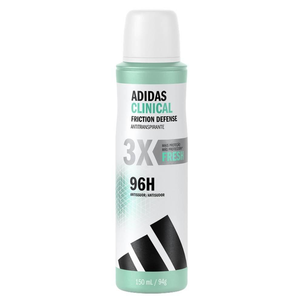 Desodorante Antitranspirante Aerossol Adidas Clinical Feminino Fresh 150ml - 1