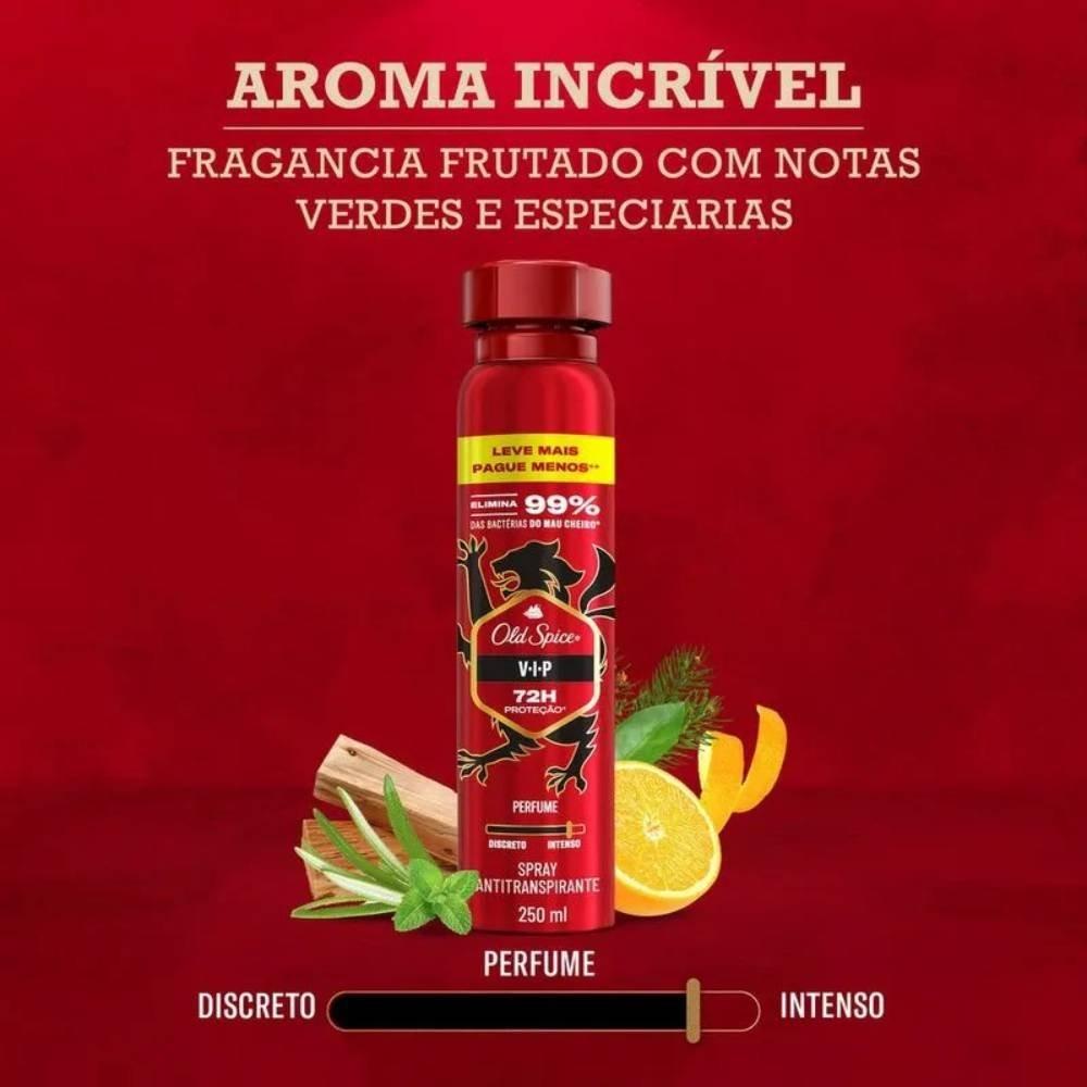Desodorante Spray Antitranspirante Old Spice Vip 250ml - 3