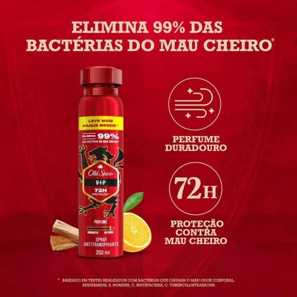 Desodorante Spray Antitranspirante Old Spice Vip 250ml - 4