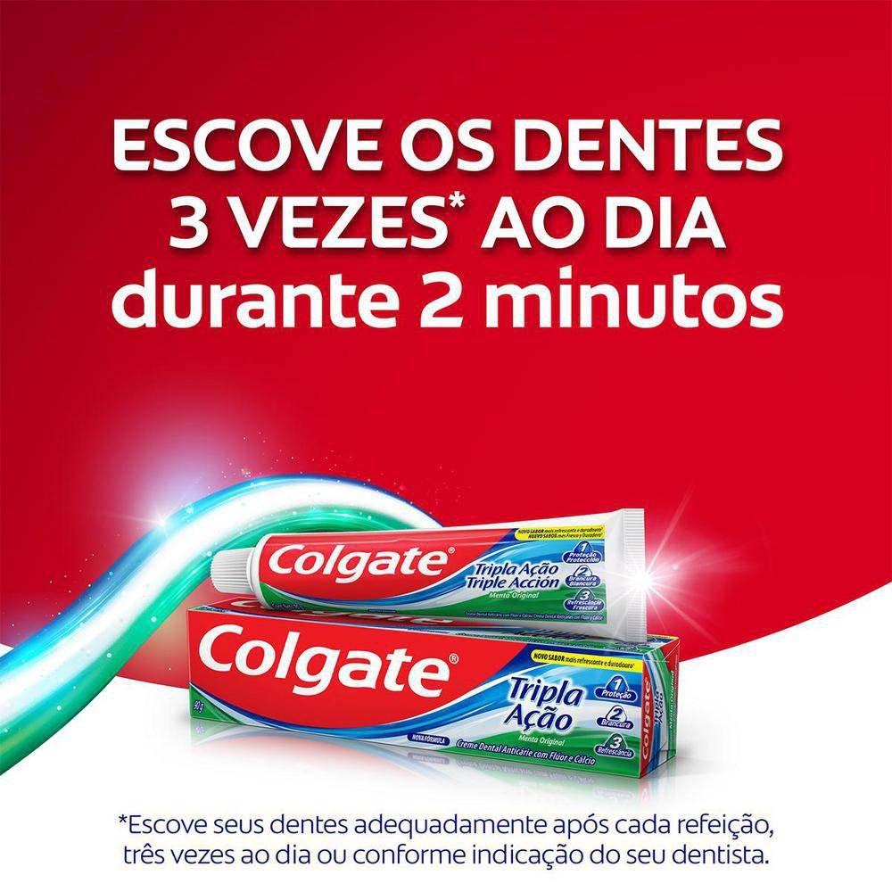 Kit Creme Dental Colgate Tripla Ação Menta Original 4 Unidades De 90g - 4