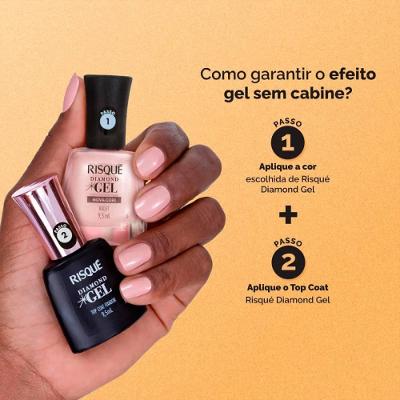 Esmalte Risqué Diamond Gel Ballet Metálico 9,5ml