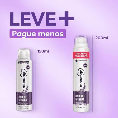 Desodorante Aerossol Antitranspirante Feminino Monange Flor De Lavanda 200ml