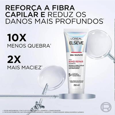 Kit L’oréal Paris Elseve Bond Repair Shampoo 250ml + Condicionador 200ml Grátis Pré-shampoo 7ml