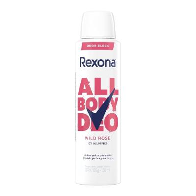 Desodorante Corporal Aerosol Rexona All Over Body Wild Rose 150ml