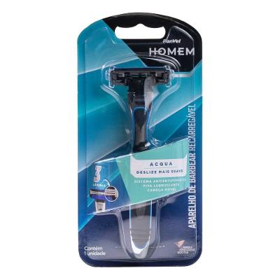 Aparelho De Barbear 3 Lâminas Acqua Panvel Homem Com 1 Refil