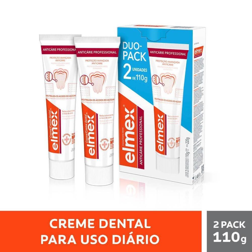 Kit Creme Dental Elmex Anticáries Profissional 2 Unidades 110g - 1