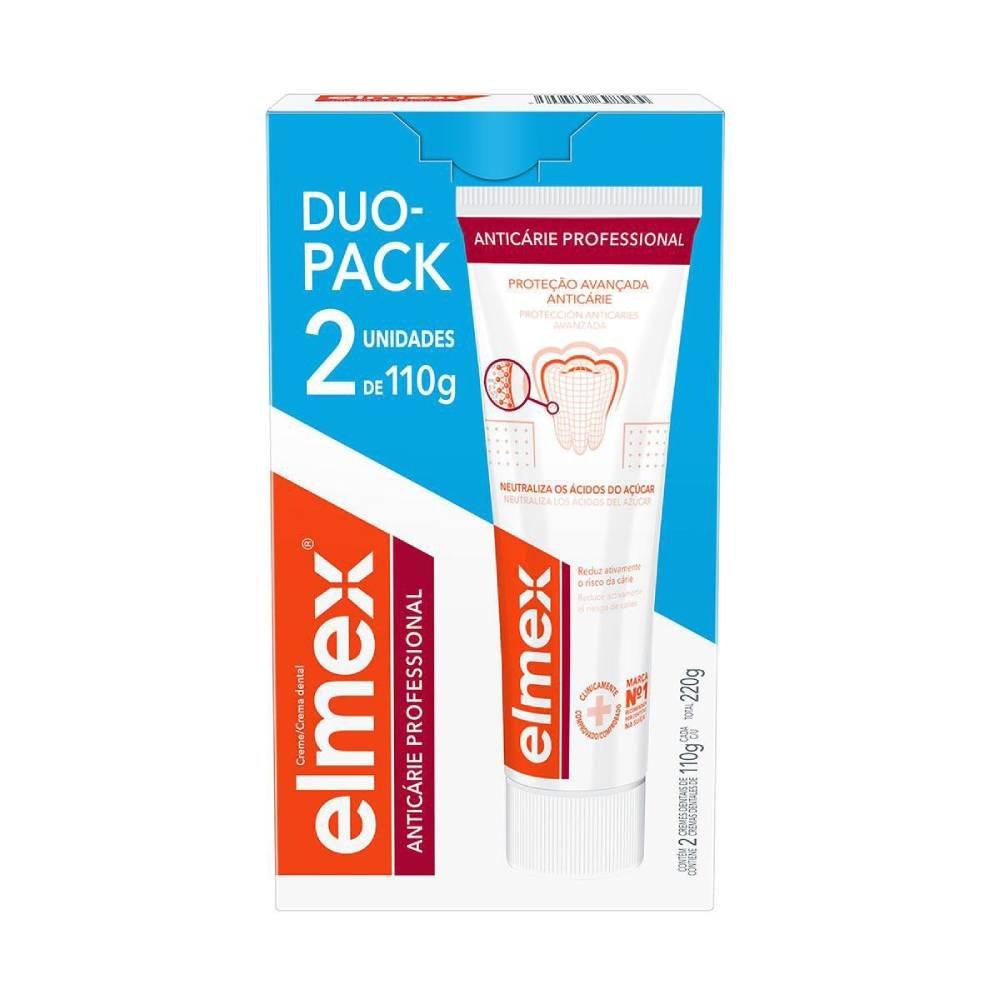 Kit Creme Dental Elmex Anticáries Profissional 2 Unidades 110g - 3