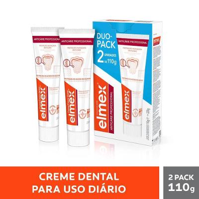 Kit Creme Dental Elmex Anticáries Profissional 2 Unidades 110g