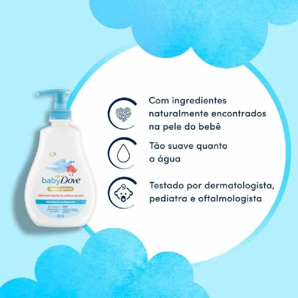 Sabonete Líquido Baby Dove Hidratação Enriquecida 400ml - 4