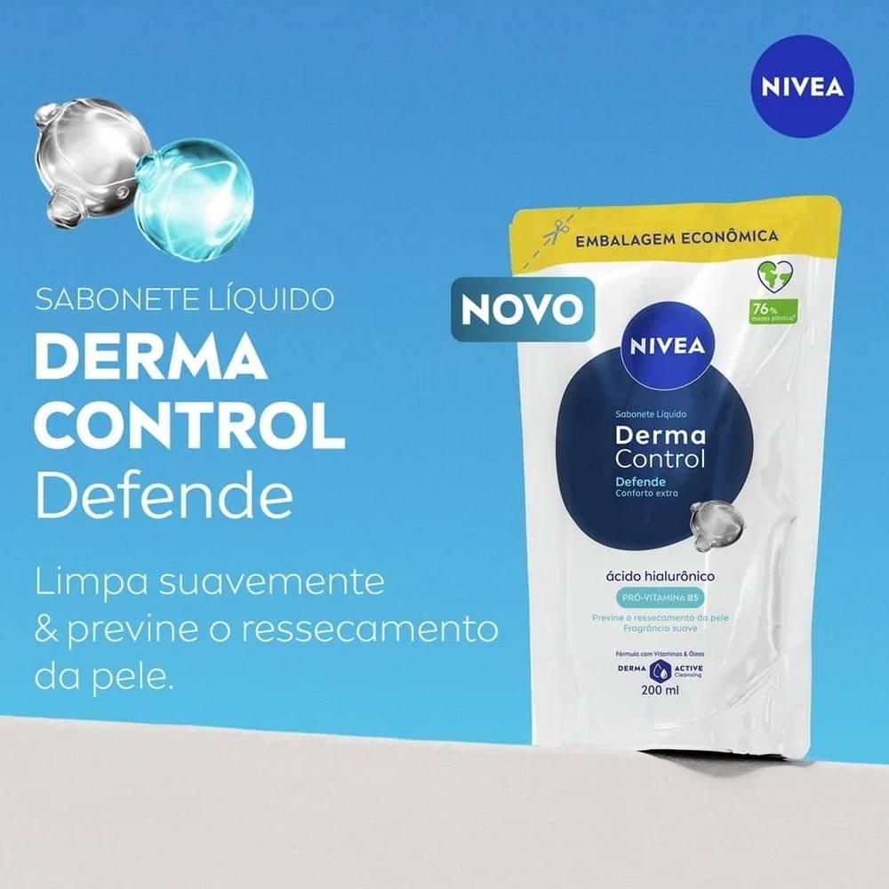 Sabonete Líquido Corporal Nivea Derma Control Defende Refil 200ml - 2