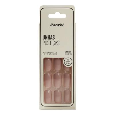 Unhas Postiças Autocolantes Panvel Cor Nude 24 Unidades