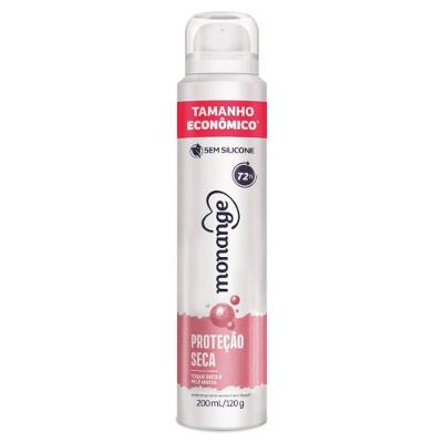 Desodorante Aerossol Antitranspirante Feminino Monange Proteção Seca 200ml