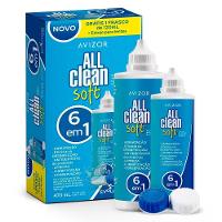 Kit Solução Para Lentes De Contato All Clean Soft Avizor 350ml + 120ml + Estojo Para Lentes - 1