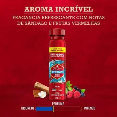 Desodorante Spray Antitranspirante Old Spice Refrescante 250ml