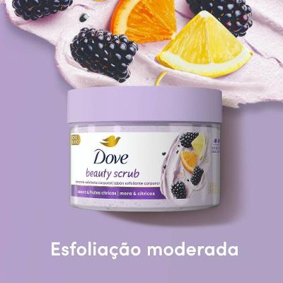Sabonete Esfoliante Corporal Dove Beauty Scrub Amora E Frutas Cítricas 280g