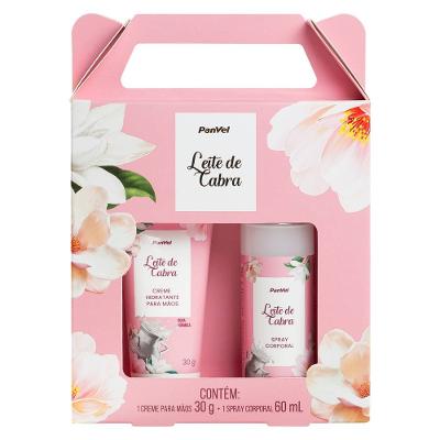 Kit Panvel Leite De Cabra - Creme Hidratante Para Mãos 30g + Spray Corporal 60ml
