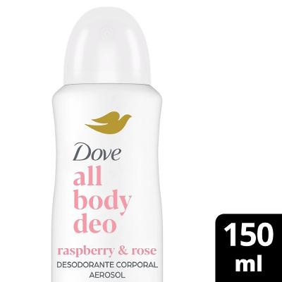 Desodorante Corporal Aerosol Dove All Over Body Raspberry & Rose 150ml