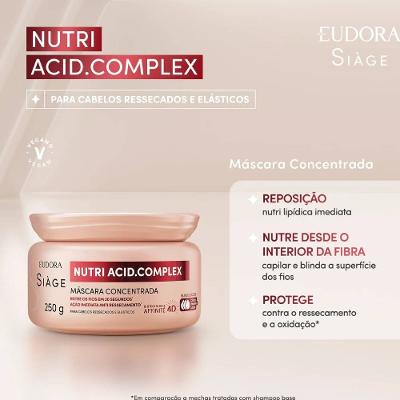 Máscara Capilar Eudora Siàge Nutri Acid Complex 250g