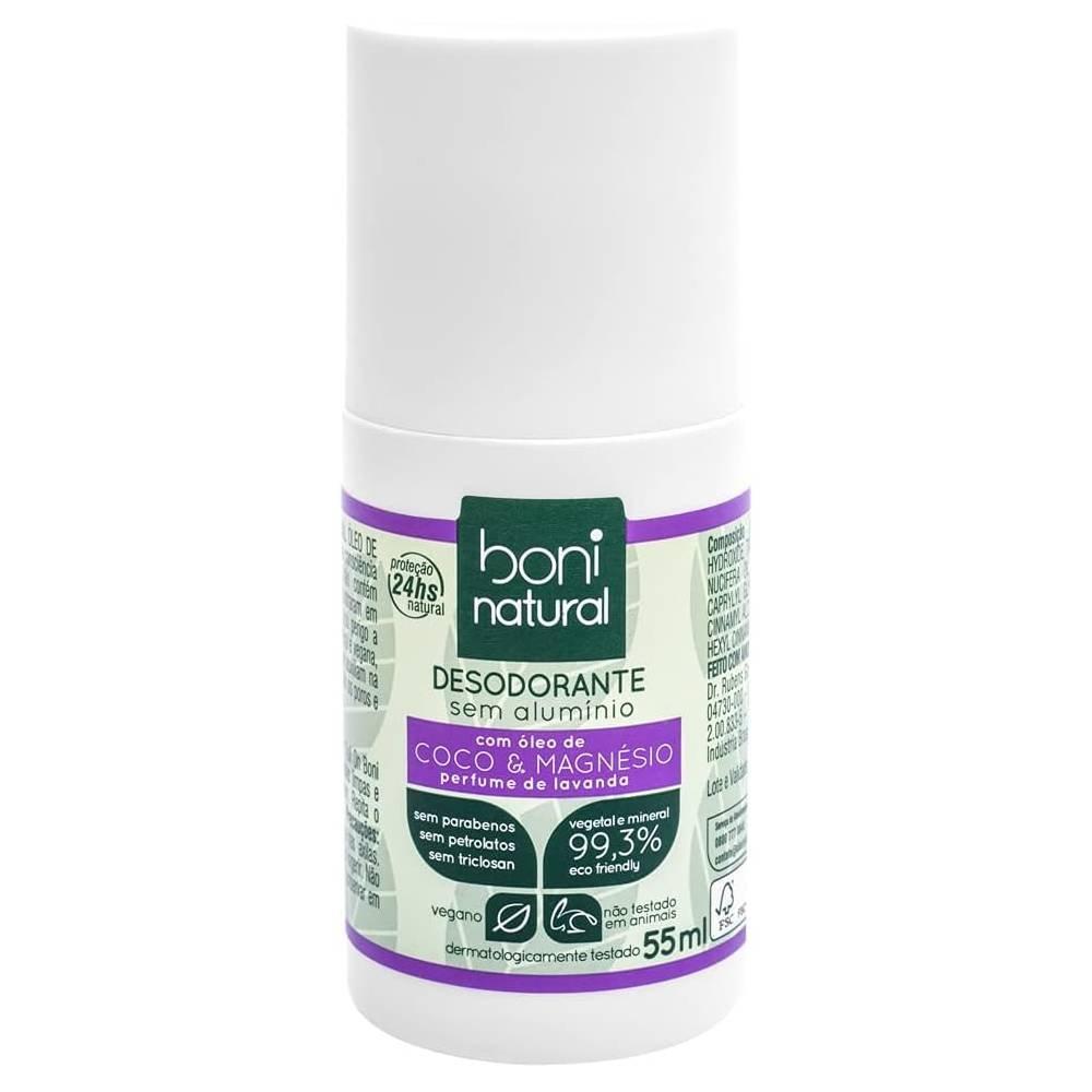 Desodorante Roll-on Boni Natural Coco E Magnésio 55ml - 1
