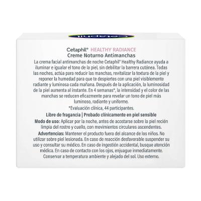Creme Facial Antimanchas Noturno Cetaphil Healthy Radiance Com Ácido Hialurônico 50g