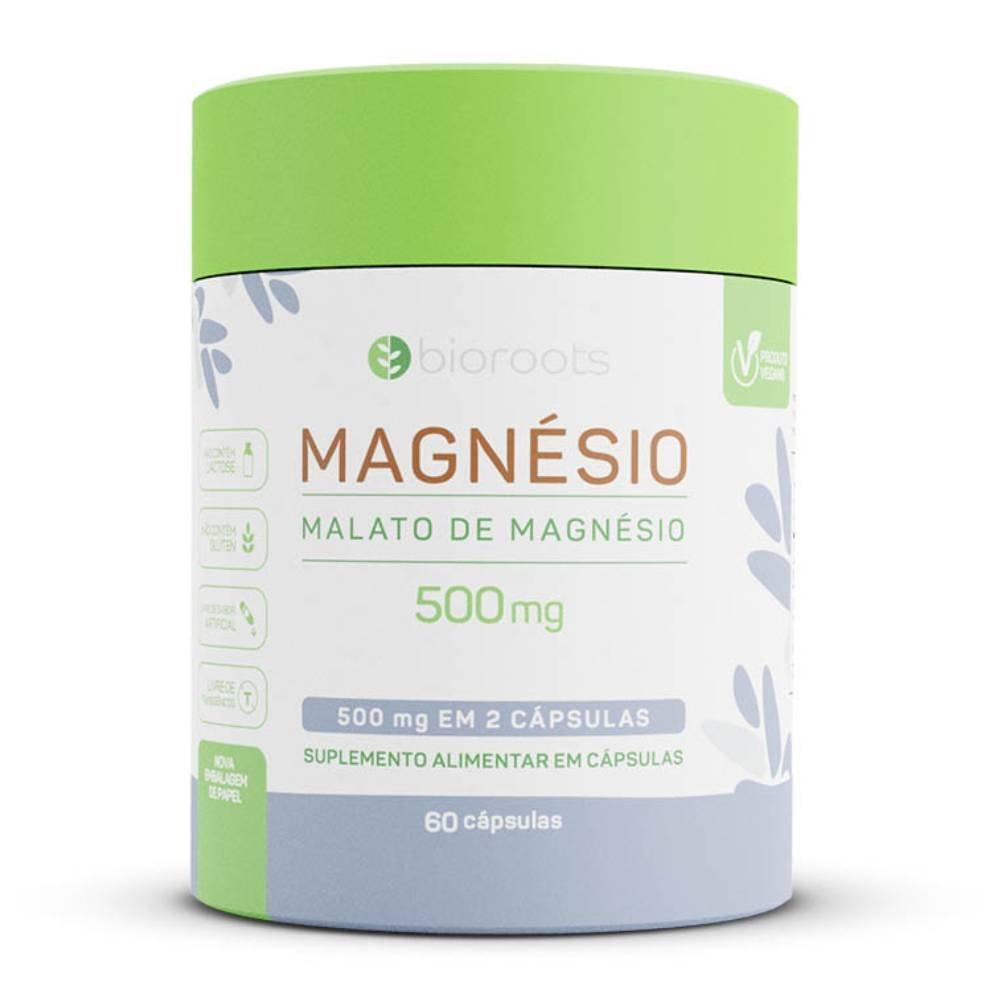 Suplemento Alimentar Bioroots Magnésio 500mg 60 Cápsulas - 1