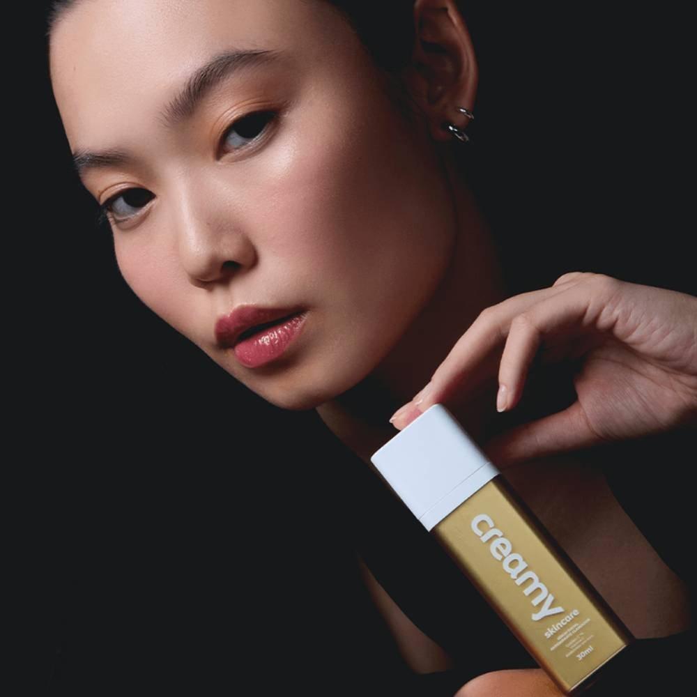 Sérum Facial Anti-idade Creamy Vitamina C Gold Pura Atioxidadente E Clareadora 30ml - 3