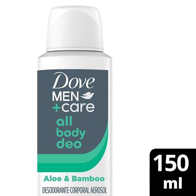 Desodorante Corporal Aerosol Dove All Over Body Men Aloe & Bamboo 150ml