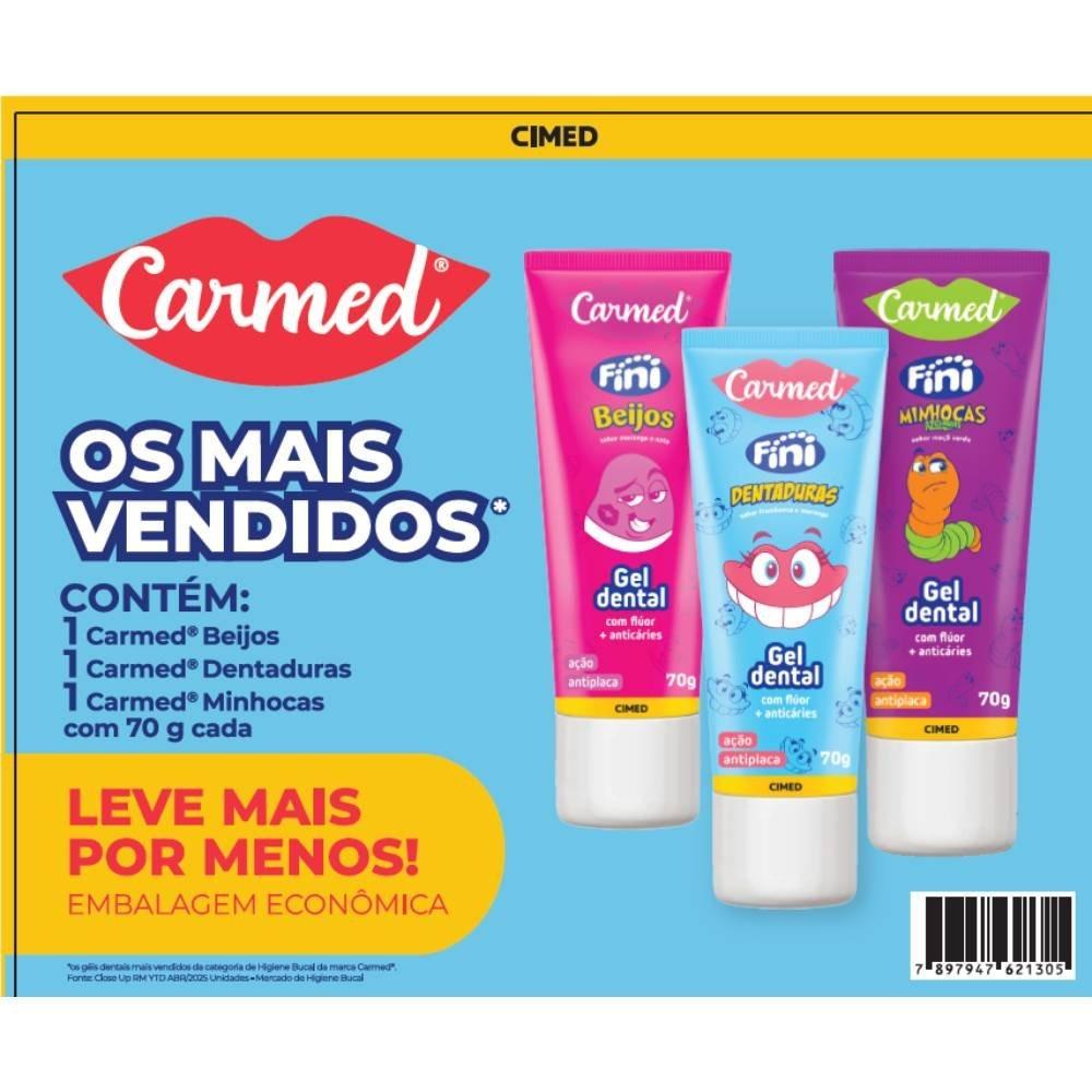 Kit Gel Dental Carmed Fini 3 Unidades De 70g Cada - 3
