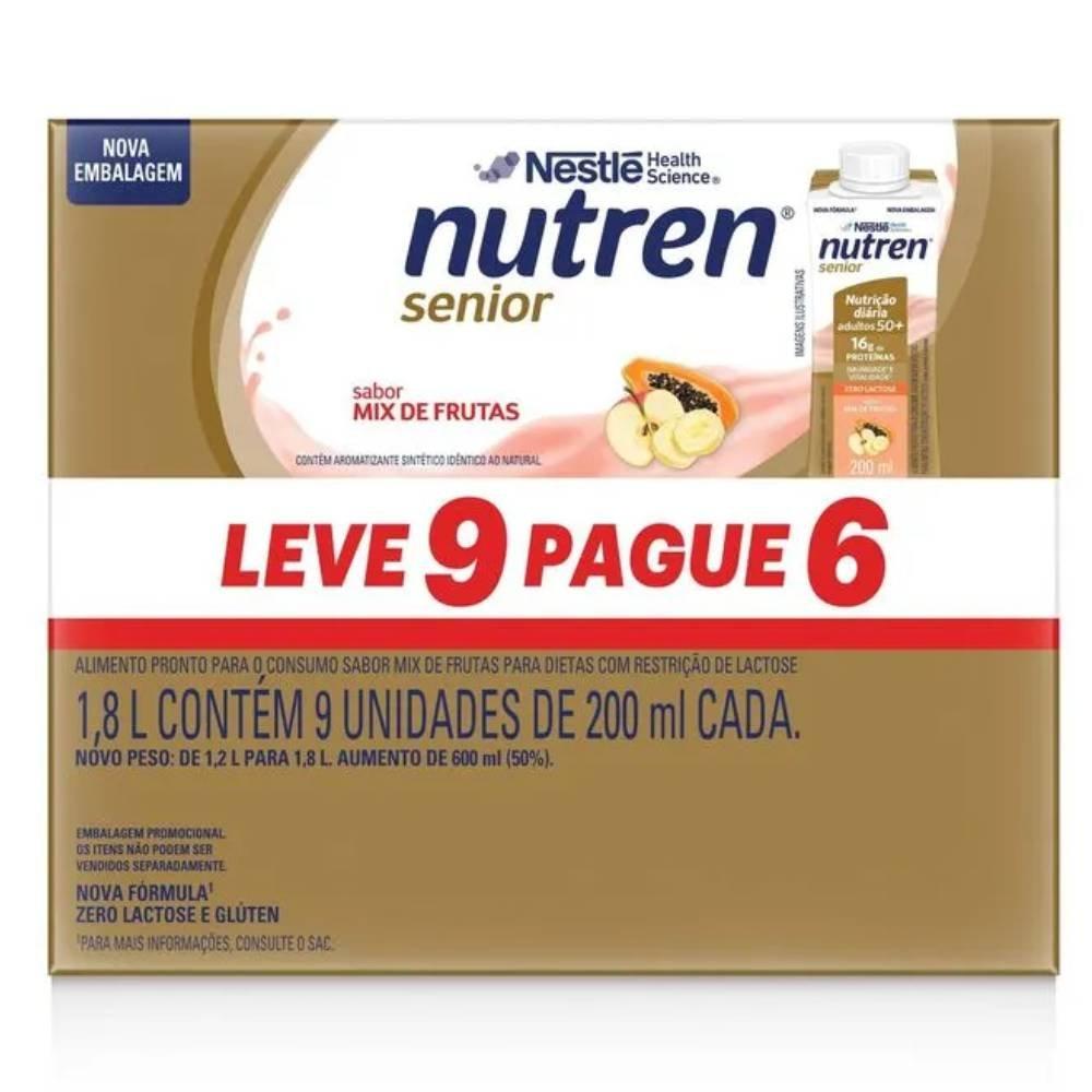 Pack Complemento Alimentar Nutren Senior Mix De Frutas 200ml Leve 9 Pague 6 Unidades - 1