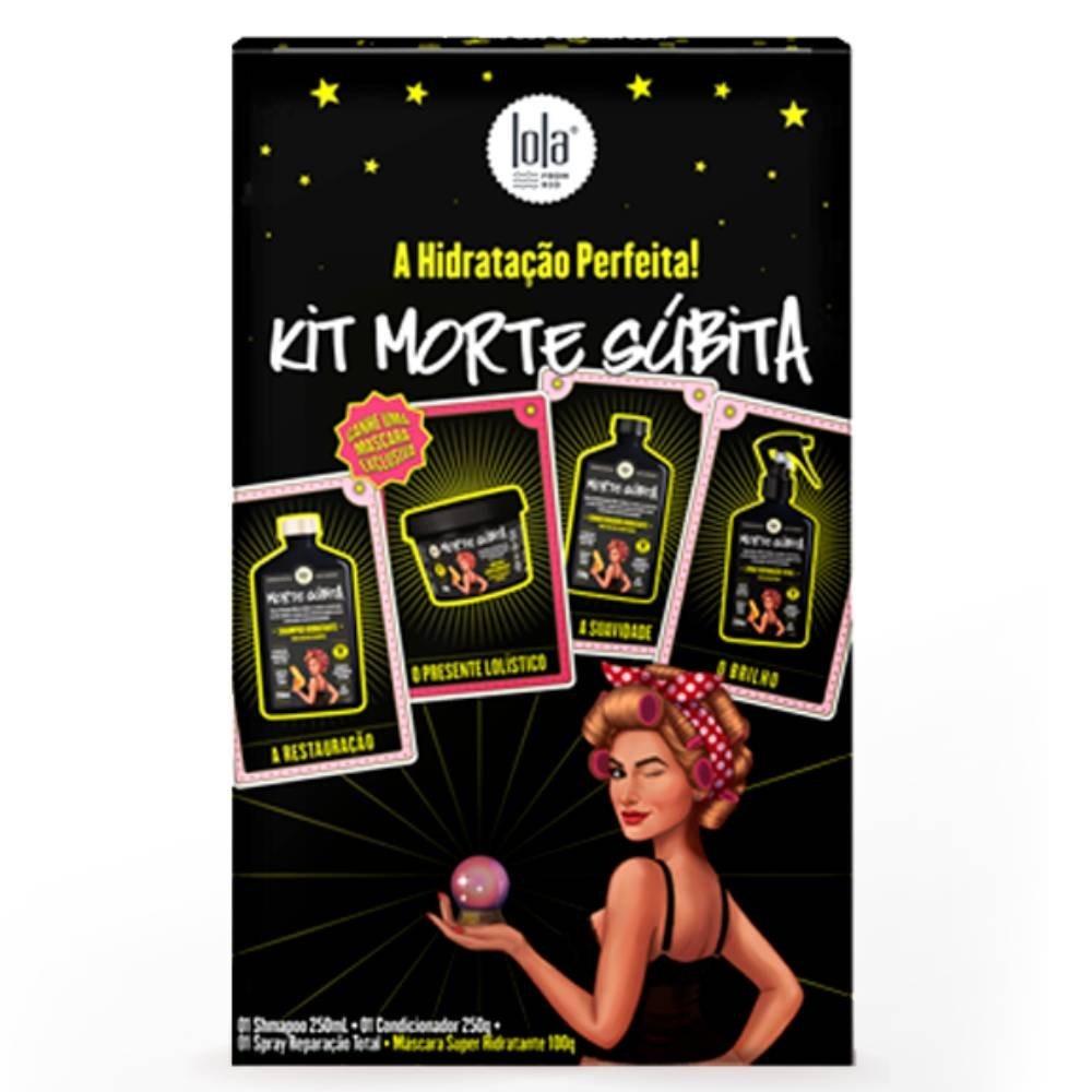 Kit Lola Morte Súbita Shampoo 250ml + Condicionador 250g + Spray Reparação 250ml + Máscara 100g - 1