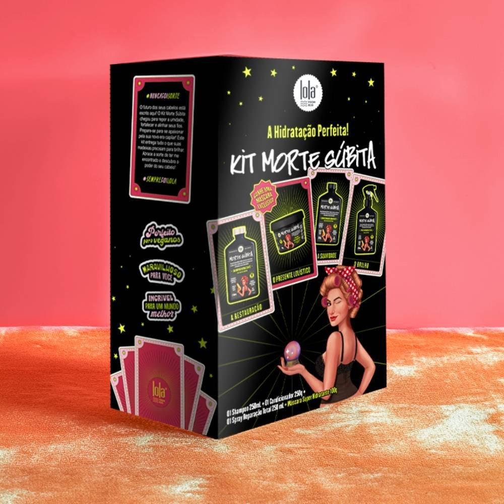 Kit Lola Morte Súbita Shampoo 250ml + Condicionador 250g + Spray Reparação 250ml + Máscara 100g - 4