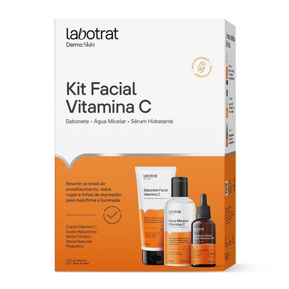 Kit Labotrat Vitamina C Sabonete Facial 100ml + Água Micelar 100ml + Hidratante Facial 30ml - 1