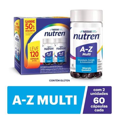 Kit Suplemento Alimentar Nutren Multivitamínico A-z 120 Cápsulas