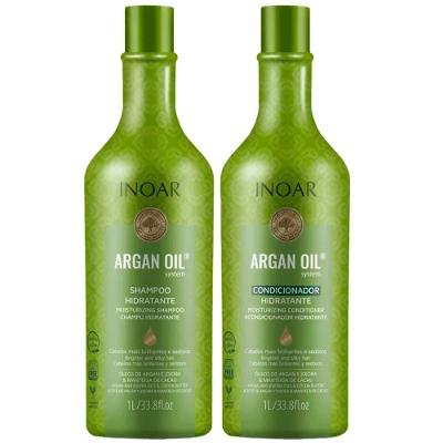Kit Inoar Argan Oil Shampoo 1l + Condicionador 1l